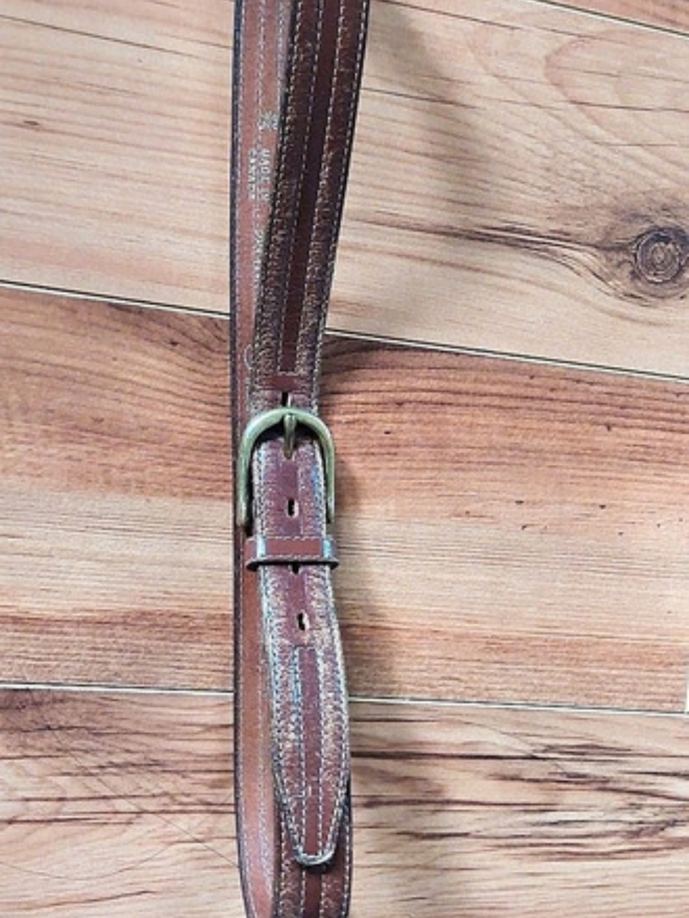 Real Full Grain Cowhide Leather Brown Belt
